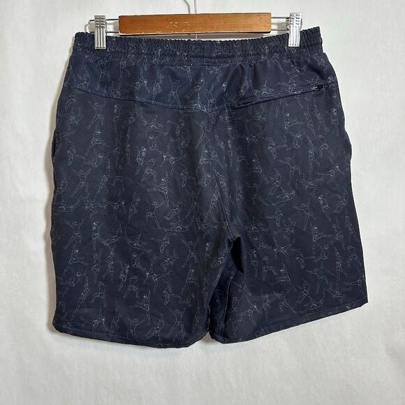 NW Alpine Mens Shorts Swim Trunks M Navy Blue Printed USA Made - Picture 3 of 7